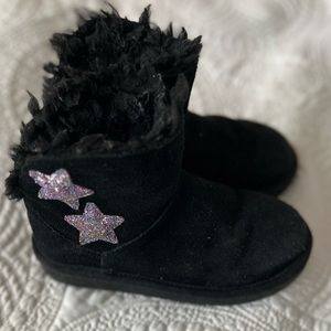 Ugg Koolaburra pink purple star glitter boots